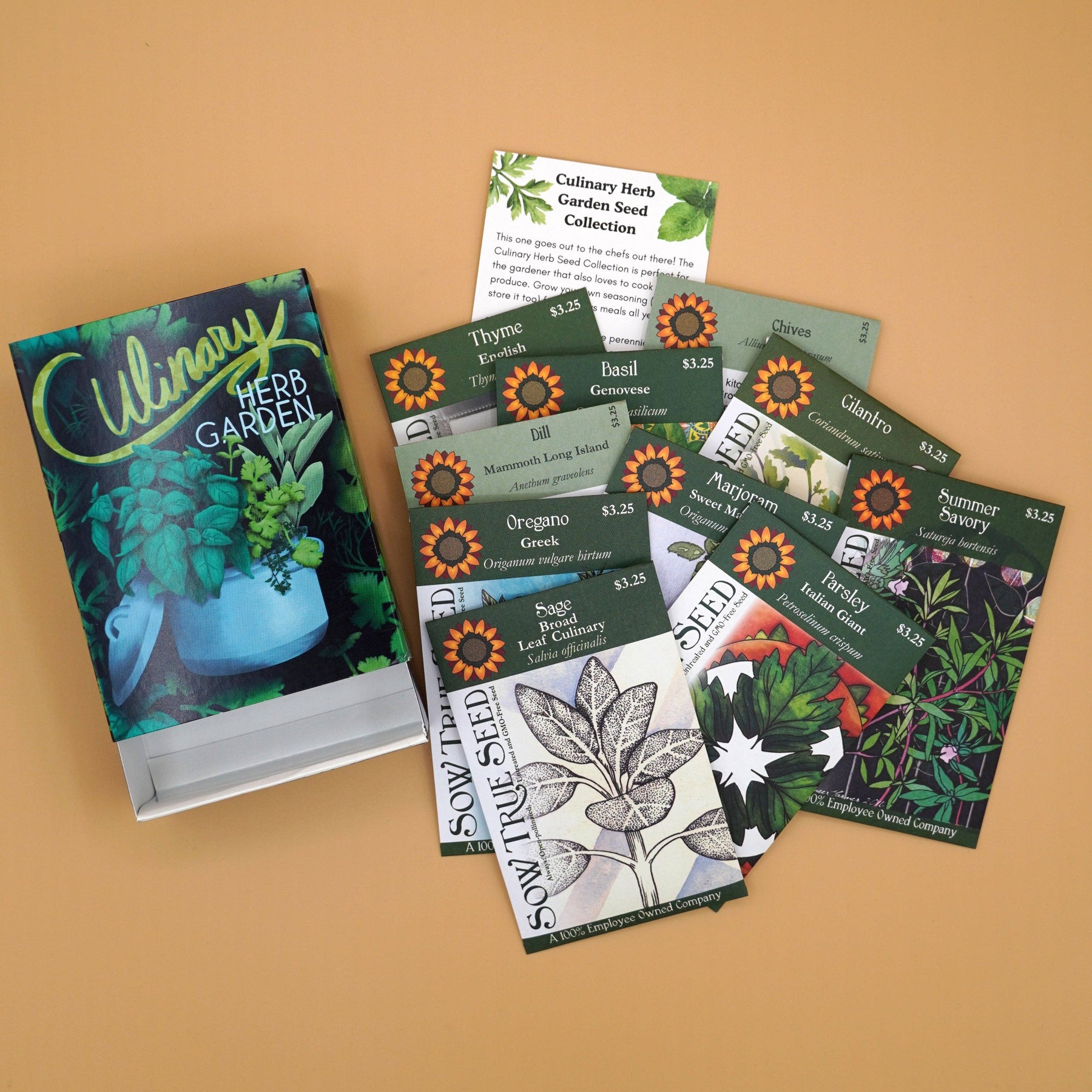 herb garden seed packets Culinary Herb Garden Seed Collection Box – Sow Exotic