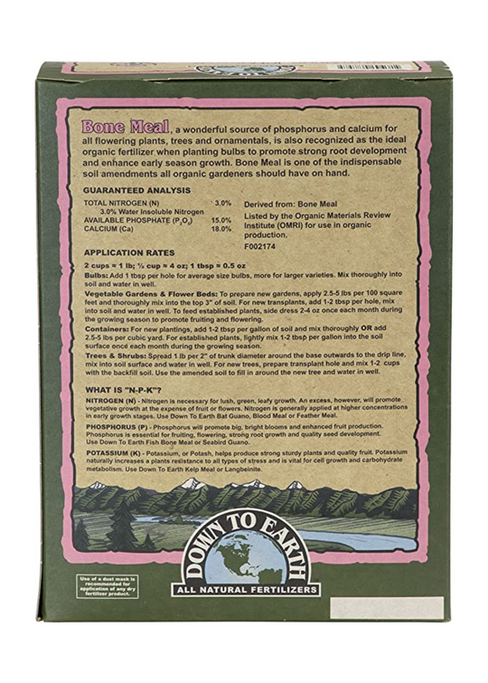 liquid bone meal organic fertilizer Down To Earth, Bone Meal 3-15-0